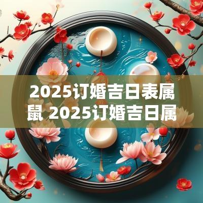 2025订婚吉日表属鼠 2025订婚吉日属龙