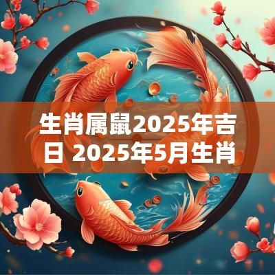 生肖属鼠2025年吉日 2025年5月生肖鼠吉日