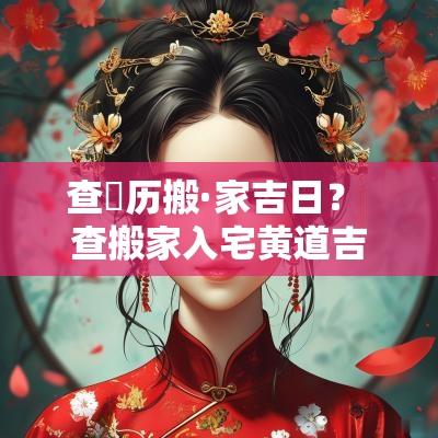 查黃历搬·家吉日？ 查搬家入宅黄道吉日
