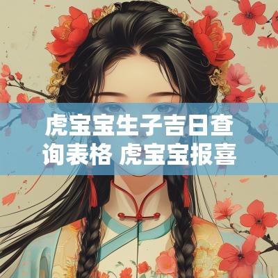 虎宝宝生子吉日查询表格 虎宝宝报喜时间吉日