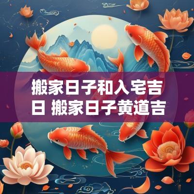 搬家日子和入宅吉日 搬家日子黄道吉日