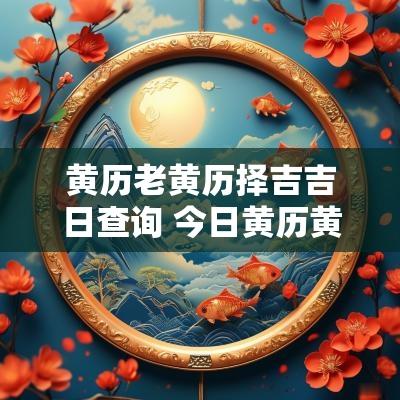 黄历老黄历择吉吉日查询 今日黄历黄道吉日查询