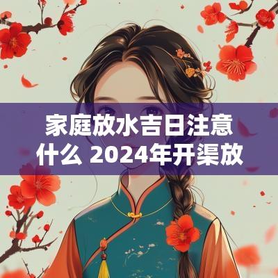家庭放水吉日注意什么 2025年开渠放水吉日