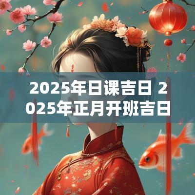 2025年日课吉日 2025年正月开班吉日