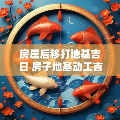 房屋后移打地基吉日 房子地基动工吉祥语