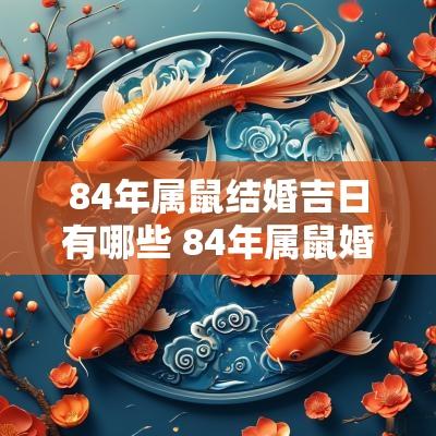 84年属鼠结婚吉日有哪些 84年属鼠婚姻几道坎