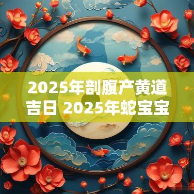 2025年剖腹产黄道吉日 2025年蛇宝宝剖腹产吉日