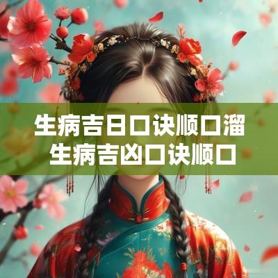 生病吉日口诀顺口溜 生病吉凶口诀顺口溜
