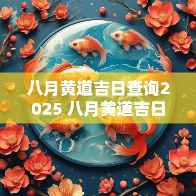 八月黄道吉日查询2025 八月黄道吉日2025