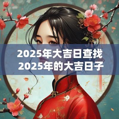 2025年大吉日查找 2025年的大吉日子