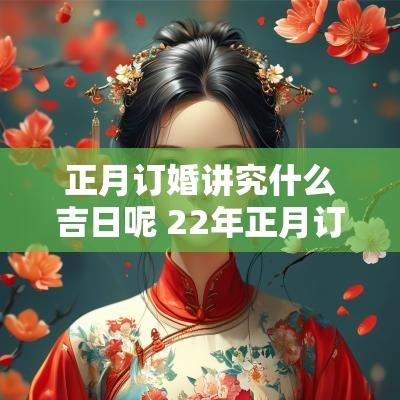 正月订婚讲究什么吉日呢 22年正月订婚吉日