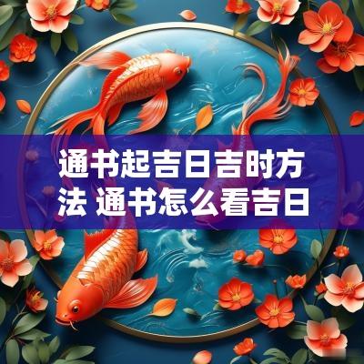 通书起吉日吉时方法 通书怎么看吉日吉时