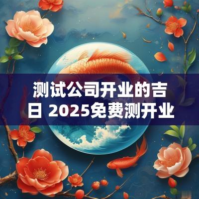 测试公司开业的吉日 2025免费测开业吉日