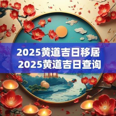 2025黄道吉日移居 2025黄道吉日查询