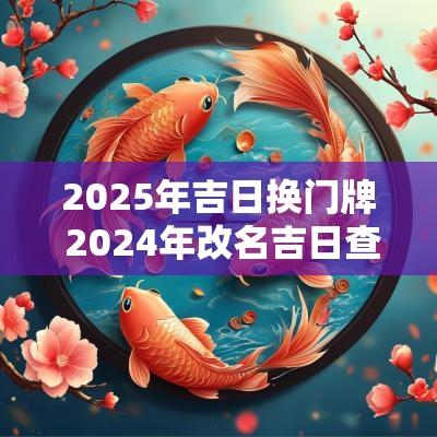 2025年吉日换门牌 2025年改名吉日查询表