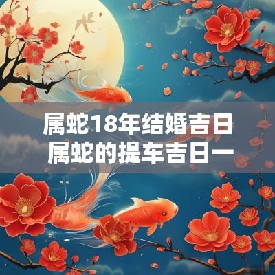 属蛇18年结婚吉日 属蛇的提车吉日一览表