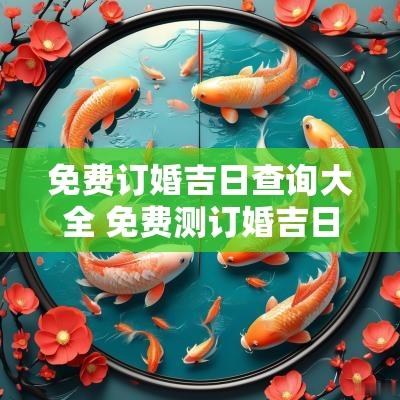 免费订婚吉日查询大全 免费测订婚吉日查询