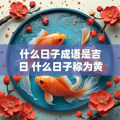 什么日子成语是吉日 什么日子称为黄道吉日