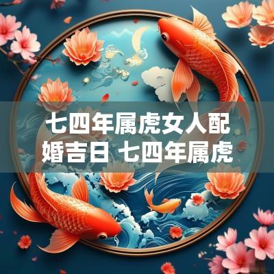七四年属虎女人配婚吉日 七四年属虎女的和什么属相最配