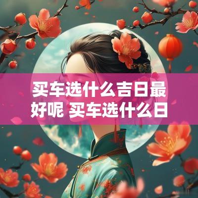 买车选什么吉日最好呢 买车选什么日子最吉利
