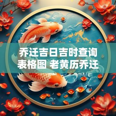 乔迁吉日吉时查询表格图 老黄历乔迁新居吉日吉时