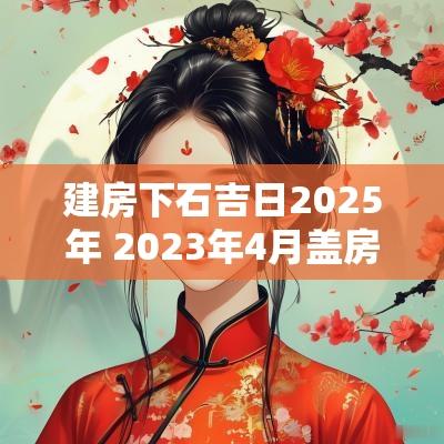 建房下石吉日2025年 2025年4月盖房下地基黄道吉日