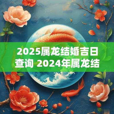 2025属龙结婚吉日查询 2025年属龙结婚吉日有哪些