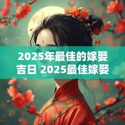 2025年最佳的嫁娶吉日 2025最佳嫁娶吉日