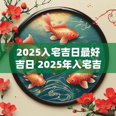 2025入宅吉日最好吉日 2025年入宅吉日正月