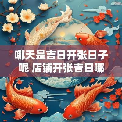 哪天是吉日开张日子呢 店铺开张吉日哪天好