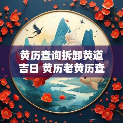 黄历查询拆卸黄道吉日 黄历老黄历查法