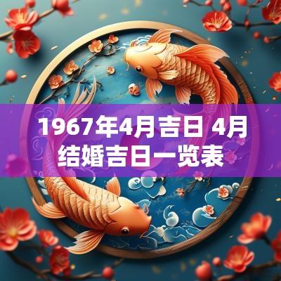 1967年4月吉日 4月结婚吉日一览表
