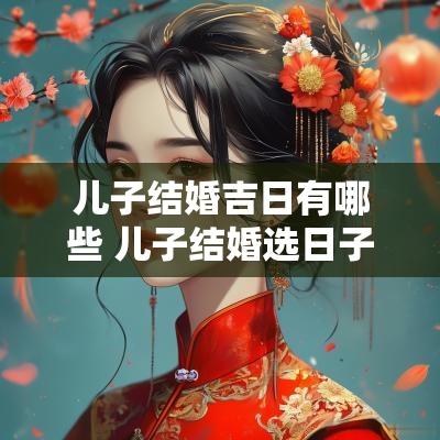 儿子结婚吉日有哪些 儿子结婚选日子有什么讲究