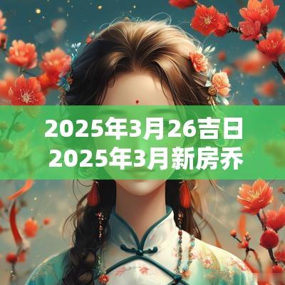 2025年3月26吉日 2025年3月新房乔迁最佳吉日