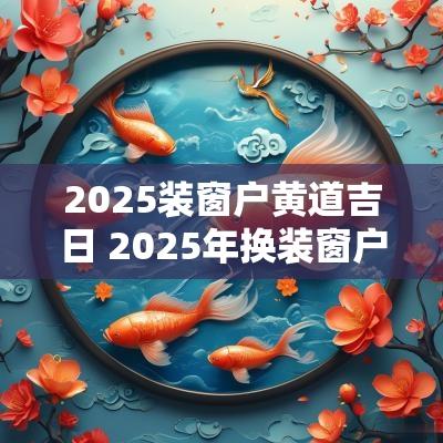 2025装窗户黄道吉日 2025年换装窗户吉日