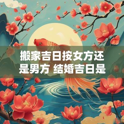 搬家吉日按女方还是男方 结婚吉日是看男方还是女方