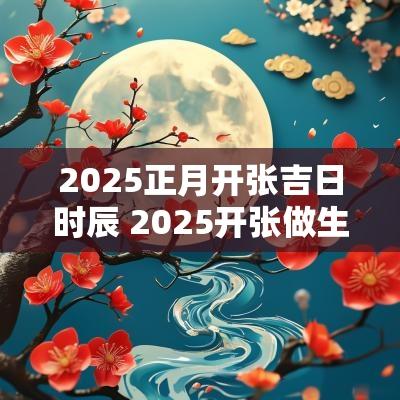 2025正月开张吉日时辰 2025开张做生意吉日