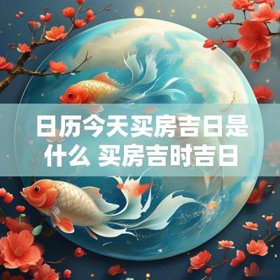 日历今天买房吉日是什么 买房吉时吉日查询大全