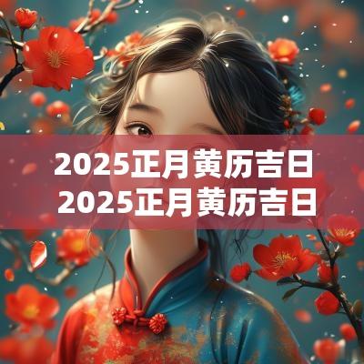 2025正月黄历吉日 2025正月黄历吉日查询