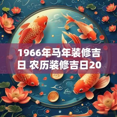 1966年马年装修吉日 农历装修吉日2025年