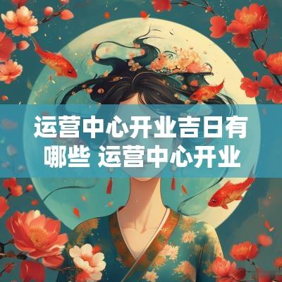 运营中心开业吉日有哪些 运营中心开业吉日查询