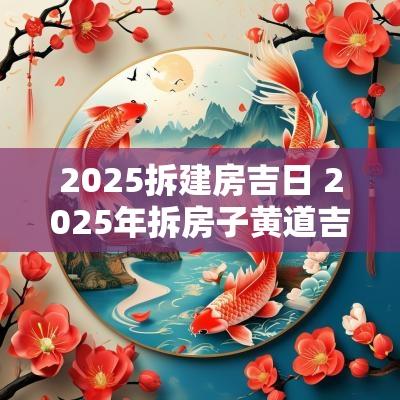 2025拆建房吉日 2025年拆房子黄道吉日