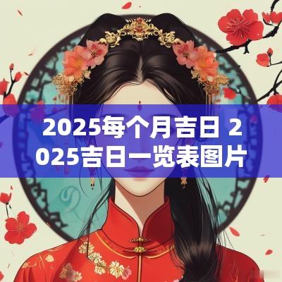 2025每个月吉日 2025吉日一览表图片