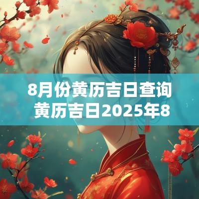 8月份黄历吉日查询 黄历吉日2025年8月份