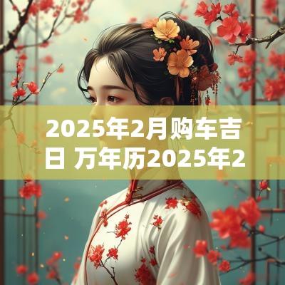 2025年2月购车吉日 万年历2025年2月吉日