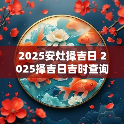 2025安灶择吉日 2025择吉日吉时查询