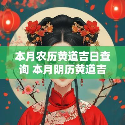 本月农历黄道吉日查询 本月阴历黄道吉日