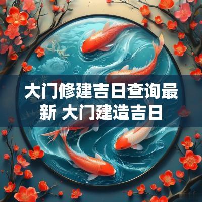 大门修建吉日查询最新 大门建造吉日