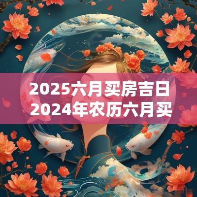 2025六月买房吉日 2025年农历六月买房吉日
