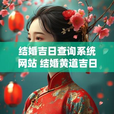 结婚吉日查询系统网站 结婚黄道吉日查询软件
